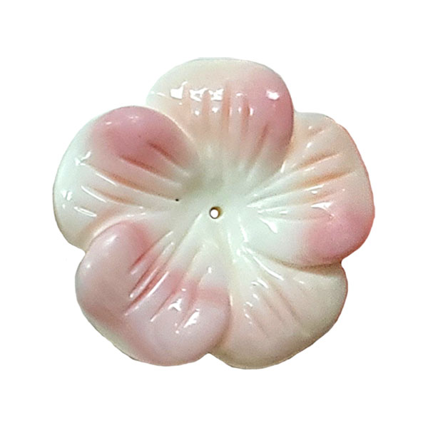 SHELL PENDENT FLOWER 30MM PINK CONCH SHELL